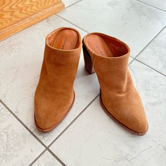 Lucky Brand - Suede Mule Heels - Picture 1 of 3
